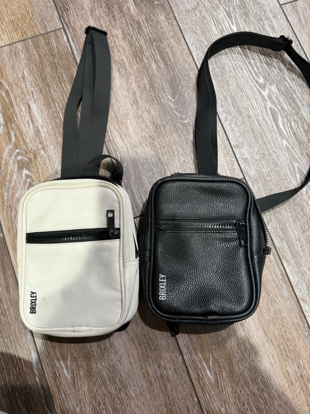 BRIXLEY Compact Crossbody Bag for Women — Black and Cream color Set